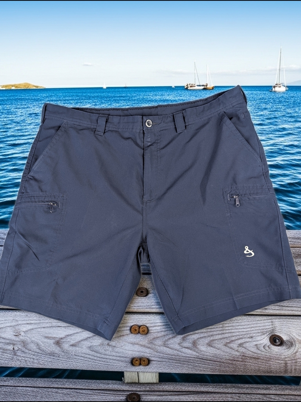 Hook & Tackle Driftwood Hybrid Stretch Fishing Shorts‎ Men's Size 40 Performance